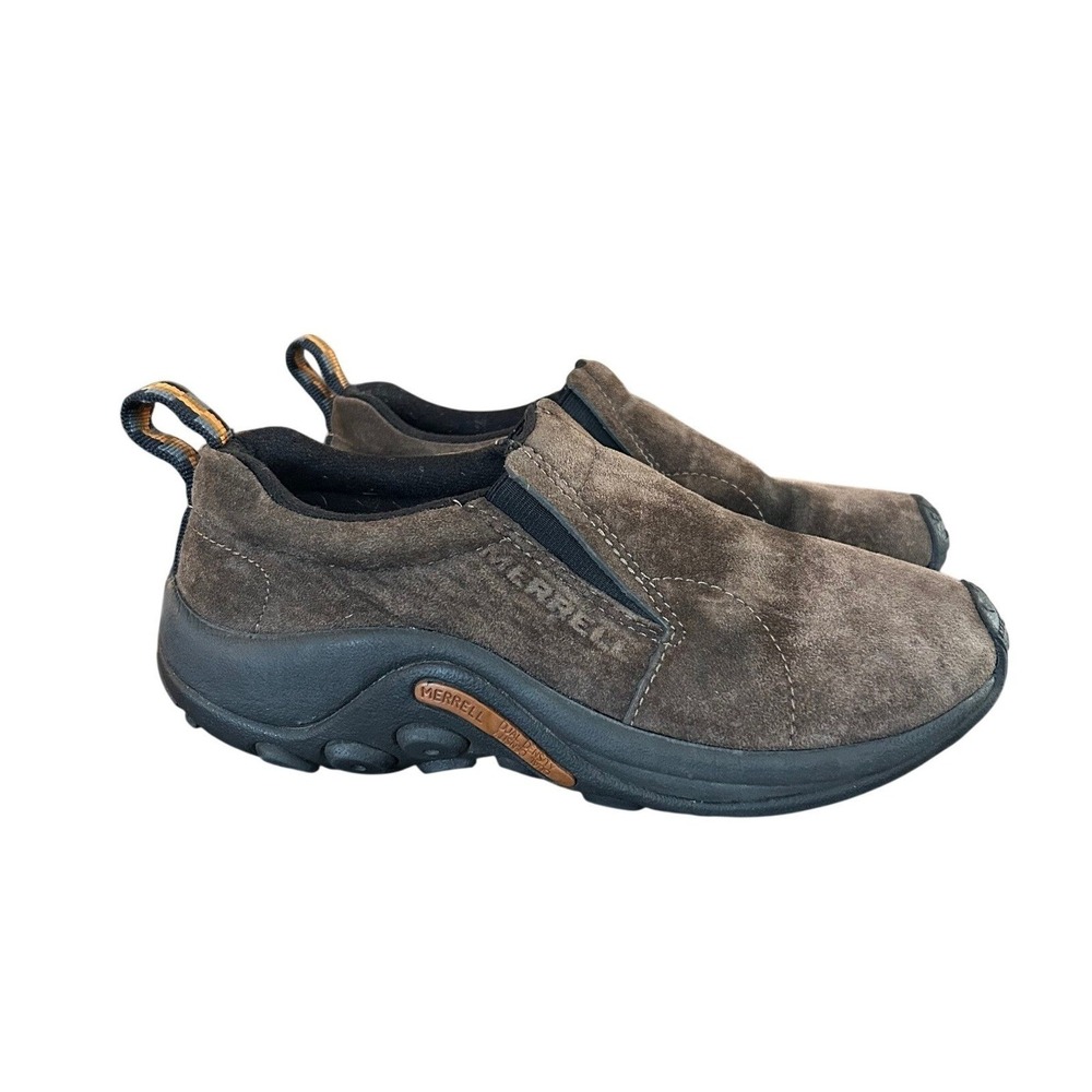 Merrell Jungle Moc Womens Brown Suede Slip On Walking Shoes Dual Density Sole